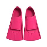 YushengTai Schwimmflossen Kinder 30-32, Kurze Flossen Kinder, Silikon Schnorchelflossen, Kurz Taucherflossen Mädchen, Kurzschwimmflossen Training Flossen für Jungen Mädchen, Rot
