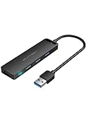 VENTION USB Verteiler USB HUB 3.0 4-Port Ultra Slim Laden unterstützt USB MacBook Adapter, Notebook-PC, USB-Flash Drive, Xbox, Mac Mini/Pro,PS5/PS4, Mobile HDD für Surface Pro, XPS(0.15M)