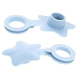 EXHUMKY 2 Stück Badeimer Wasserstopfen Waschbeckenstopper Wannenstopper Badewanne Zubehör Haarstopper Für Waschbecken Abflusssieb Für Badezimmerwanne Küchenstecker Himmelblau Kieselgel