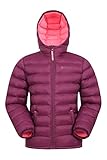 Mountain Warehouse Seasons Steppjacke für Kinder - Ultraleichte, warme, wasserdichte Steppjacke. Jungen & Mädchen Winterjacke mit Kapuze & Reißverschluss Beere-Rot 2-3 Jahre