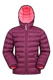 Mountain Warehouse Seasons Steppjacke für Kinder - Ultraleichte, warme, wasserdichte Steppjacke. Jungen & Mädchen Winterjacke mit Kapuze & Reißverschluss Beere-Rot 2-3 Jahre