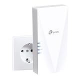 TP-Link RE500X WiFi 6 WLAN Verstärker Repeater AX1500(Dualband 1200MBit/s 5GHz + 300MBit/s 2,4GHz, Tri-Core 1,5 GHz CPU, Gigabit Port, maximale Abdeckung, kompatibel zu allen WLAN Routern)weiß