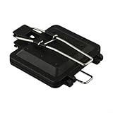 Zilimontt Sandwichmaker mit doppelseitiger Heizung und Antihaftbeschichtung – Faltbarer Griff, Camping-Backform für Outdoor-Kochen, aus Aluminiumlegierung und Edelstahl
