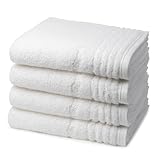 Vossen - Vienna Style Supersoft - 4 X Handtuch - Im Set - Baumwolle - extrem flauschig (50 X 100cm Weiß)