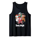 Weihnachtsfeiertag, niedlicher Weihnachtsmann, Elfen, Schneemann, Lebkuchenliebe Tank Top