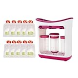 Squeeze Station Beutelhalter | Babynahrungszubereiter Quetschbeutel Wiederverwendbar | Baby Food Maker mit 3 Spendern und frischen Beuteln | Quetschies zum Selbstbefüllen Püree Hersteller