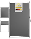 Sol Royal Klemmmarkise Senkrechtmarkise außen – Vertikalmarkise 150x310cm Sichtschutz & Sonnenschutz Balkon Markise ohne Bohren – Windschutz Garten Terrasse Handkurbel Anthrazit Wasserdicht KM5