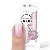 Original Miss Sophie Nagelfolien I 24 ultra-dünne Nagellack-Streifen mit Farbverlauf Rose Babyboomer I Für Finger- & Fußnägel I Hält auf Natur- sowie lackierten, Acryl-, Gel- & Shellac-Nägeln