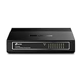 TP-Link TL-SF1016D 16-Port 10/100 Mbps Desktop Ethernet Switch/Hub, Ethernet Splitter, Plug & Play, no configuration required, Black