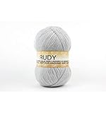 Rudy 60 % Wolle, 5 % Alpaka, 35 % Acryl. 33 Perlgrau