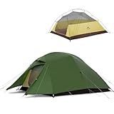 Naturehike Neu Cloud-up 3 Upgrade Ultraleichtes Zelte 3 Personen Zelt 3-4 Saison für Camping Wandern (20D Waldgrün Upgrade)
