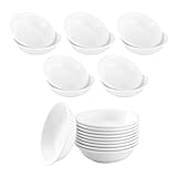WideSmart Dippschälchen, 20 Pcs Weiße Dippschälchen Mini Dessertschale Runde Gewürzschale GerichtSnackschale Sojasauce Gericht Saucenschale kleine Dipschalen für Soße Grill Ketchup (7cm)