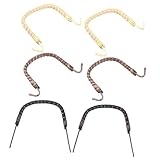 DOITOOL 6 Stück Teiliges Kompakter Retro Teekannen Griffe aus Kunststoff Hitzebeständig und Einfach zu Montieren Ersatz Griffe für Teekannen in Natur Braun Schwarzfarben Wiederverwendbar