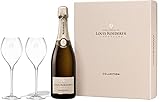 Louis Roederer Champagne Collection 242 Genuss zu Zweit in Geschenkpackung + zwei Gläser - Nachfolger Brut Premier Champagner (1 x 0.75 l)