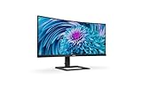 PHILIPS 346E2CUAE - 34 Zoll WQHD Curved USB-C Docking Monitor (3440x1440, 75 Hz, HDMI, DisplayPort, USB-C) schwarz