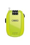 ABUS Kabelschloss Combiflex – Schloss zur Sicherung von Skiern, Helm, Kinderwagen und Gepäck – Break 85 – 85 cm lang – 1,5 mm stark – mit Zahlencode – Neongelb