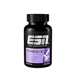 ESN Vitamin D3 + K2, 120 Kapseln, für Immunsystem, Knochen und Blutgewinnung, made in Germany