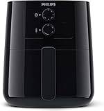 Philips Airfryer Essential - 4.1-Liter-Pfanne, Fritteuse ohne Öl, Smart Sensing, Rapid Air, NutriU App mit Rezepten (HD9200/90),9 x 11 x 15 cm, Schwarz