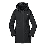Schöffel Damen Insulated Jacket Bastianisee L, funktionale Winterjacke mit abnehmbarer Kapuze, wasserdichte und windabweisende Outdoor Jacke mit 4-Wege-Stretch, black, 38