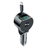 Einziehbares Kfz-Ladegerät | Dreifach-Port-Teleskopadapter für Auto – Schnellladeadapter für Telefon, für Fahren, Reisen, Alltag, Shuttle, Geschäftsreise, Camping voll A