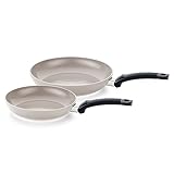Fissler Ceratal Classic Pfannen-Set / 2-teilig, Aluminium-Pfanne, Keramik-beschichtet (24+28 cm) Ceramic Bratpfanne antihaftend – Induktion, Grau