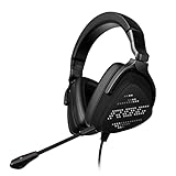 ASUS ROG Delta S Animate Leichtes USB-C-Gaming-Headset mit KI-Rauschunterdrückung Mikrofon, MQA-Rendering-Technologie, Hi-Res ESS 9281 Quad DAC, kompatibel mit PC, Switch und PS5, Schwarz