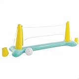 Intex 56508NP - Aufblasbares Volleyballnetz-Set, Vinyl, Mehrfarbig, 239x64x91 cm