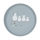 LÄSSIG Kinder Teller ohne Melamin, BPA-frei, für Spülmaschine und Mikrowelle/Plate Tiny Farmer Sheep