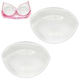 ORUZA 1 Paar Silikon-BH-Einlagen Rutschfeste Push-Up-BH-Pads, Wiederverwendbare BH Polster Einlagen aus Silikon für BHs, Bikini, Badeanzüge, Strumpfhalter, Kleider, Farblos
