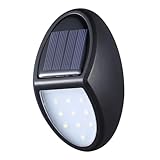 HOMSFOU Solarbetriebene Gartenlampe Wasserdichte Außenleuchte für Zäune Wände und Terrassen für Garten und Rasen Langlebig und Solarbetrieben Einfache Installation und Design