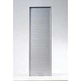 SIMMOB Rollladenschrank 123,6 x 40 x 35 cm – schmaler Hochschrank mit Jalousietür – freistehend oder zur Wandmontage – 3 verstellbare Einlegeböden – Küchenschrank Aluminium matt
