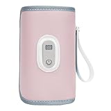 Generisch Babyflaschenwärmer, mit intelligenter einstellbarer Erwärmung, 8 x 14 cm, tragbarer USB-Muttermilchwärmer, vielseitige isolierte Thermohülle, Soft-Touch-Außenseite, für die Babyfütterung