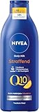 NIVEA Q10 Straffende Body Milk, Lotion für straffere Haut & verbesserte Elastizität in 10 Tagen, Körpercreme mit 99,5% purem Q10, Vitamin C & angenehmen Orangenduft (400 ml)