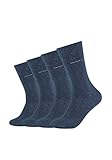 Camano Unisex Socken für Damen und Herren Businesssocken Komfortbund Bequem Langlebig Baumwolle Soft mit verstärktem Fersen- und Zehenbereich 4er Pack 43/46 jeans