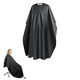 160 * 140, Friseurumhang Haarschnitt, Umhang Friseur, Barber Cape Friseursalon Umhänge Cape Haarschneideumhang Schwarz Wasserdichtes Für Salon Haarschneiden Friseur
