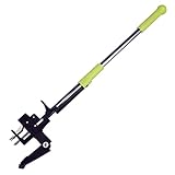 ORIENTOOLS Unkrautstecher, Unkrautentferner mit Edelstahl 4-Krallen und Pedal, für effizientes Entfernen von Unkraut, Gartenwerkzeug mit silbernem Aluminiumgriff (103 cm)