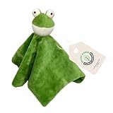 Cute Since 1999 Baby Schnuffeltuch & Kuscheltier ab 0 Monate - Frosch Schmusetuch für Junge & Mädchen - Sachen & Geschenk für Neugeborene - Bio Tier Kuscheltuch & Schnüffeltücher - 35 x 35 cm