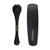 KOI BEAUTY Bartroller Bartwuchs, Derma Roller 0,5mm Für Haarwachstum & Gesicht Für Mann Frau, Mattschwarz Microneedling Roller Für Haar Kopfhaut Körper, Bart Roller mit 540 Titan Nadeln zu Hause