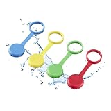 Westmark Silikon-Kronkorken – wiederverwendbare Flaschendeckel mit Schlitz für Trinkhalme, ideal für Camping und Picknick, verlässlicher Verschluss – BPA-frei, 4 Stück