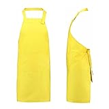 Benza Schürze Küchenschürze - Gelb - 75 x 85 cm - 10 Stück, yellow (gelb), 75 x 85