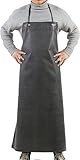 Gummischürze Chemikalienbeständige wasserdichte Schürzen Für Männer Schwarze Metzgerschürze, Nero, 110x85cm