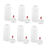 Homoyoyo 6 Stücke 4 Unzen Nachfüllbare Kunststoff Squeeze Flaschen - Multifunktionale Flaschen Mit Graduierung Für Präzise Flüssigkeitsdosierung - Ideal Für Küche Und Hobby