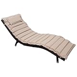 Gartenliege Sonnnliege Piacenza, Polyrattan braun, klappbar, mit Wendeauflage, Outdoor