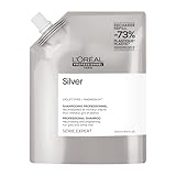 L'Oréal Professionnel Anti-Gelbstich Haarshampoo für weißes, graues & blondiertes Haar, Violett-Pigmente, Serie Expert, Silver Shampoo zum Nachfüllen,Refill, 500 ml