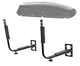 FISCHER Wandhalterung Dachbox, Halter aus Metall, mit Montagematerial, platzsparende Aufbewahrung für Garage und Keller, vielseitig verwendbar, max. Tragkraft 40 kg, schwarz