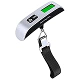 Digitale Kofferwaage Digital mit Haken Luggage Scale Tragbare Kofferwage Hängewaage Gepäckwaage für Koffer Kofferwaagen Koffer Waage für Gepäck Reisen Küche Angeln Max 50KG/110LB