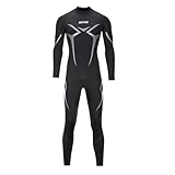 ZCCO Herren-Neoprenanzug, 3 mm Premium Neopren, volle Ärmellänge, Taucheranzug für Spearfishing, Schnorcheln, Surfen, Kanufahren, Taucheranzug (Herren-1, XXL)