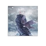 SHUBAPO Mushishi-Poster, Motiv: Ginko, Schnee, coole Kunstwerke, Gemälde, Wandkunst, Leinwanddrucke, hängende Bilder, Poster, 70 x 70 cm