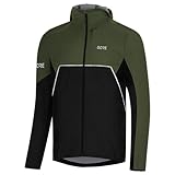 GORE WEAR Herren R7 Partial Gtx I Kapuzenjacke Jacket, Black/Utility Green, XL EU