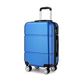 Kono Reisekoffer Handgepäck Koffer mit Rollen Hartschale Trolley 55x38x22cm 33 Liter Leichtgewicht ABS Navy Blau